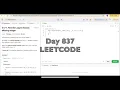 Day 837 LeetCode Problem 3471 Find the Largest Almost Missing Integer - Swift