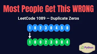 LeetCode 1089 - Duplicate Zeros Visual Step-by-Step Beginner Friendly