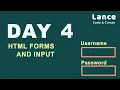 Day 4 HTML Forms and Input