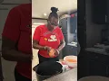 Mrs Netta is cooking Squash Fried Chicken and Sweet Potato Cornbread for Charles dinner