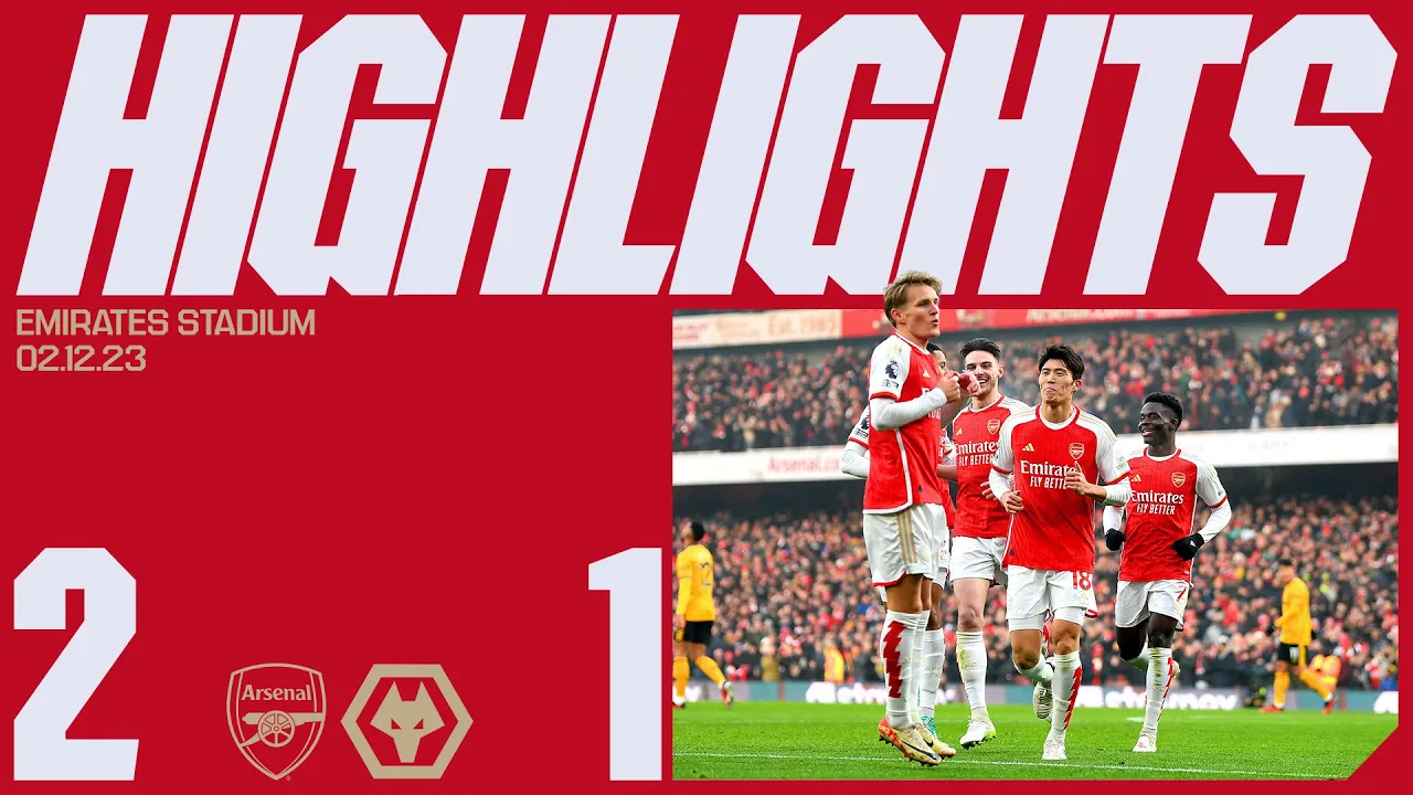 HIGHLIGHTS | Arsenal vs Wolverhampton Wanderers (2-1 ...