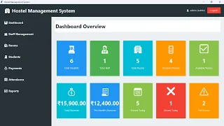 Hostel Management System in Python Tkinter MySQL Full Project with Source Code