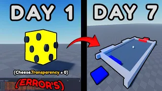 I Tried Learning Roblox SCRIPTING For 7 Days