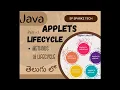 APPLETS LIFECYCLE JAVA PART-1