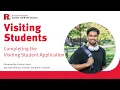 Rutgers Summer Session Registration Tutorial Completing the Visiting Student Application