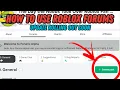 How to use Roblox Forums Full Tutorial