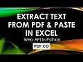 How to Extract Text from PDF and Paste in Excel using Python