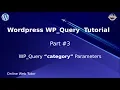 Wordpress WP - Query Tutorial for beginners from scratch Part WP