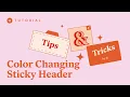 Create a Color Changing Sticky Header Without Code in Elementor PRO