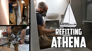 Sail Life – Finally laying up glass and painting the head! – DIY boat project