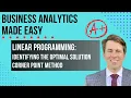 Corner Point Method in Linear Programming How to do it