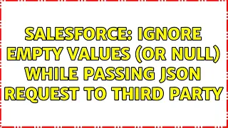 Salesforce ignore empty values or null while passing JSON request to third party