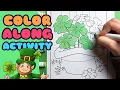 St Patricks Day Coloring Page Color Along Fun Easy Kids Activity