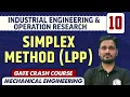 Industrial Engineering Operation Research 10 Simplex Method LPP ME GATE Crash Course