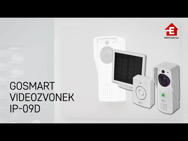Video doorbell button and chime with solar panel IP-09D Wi-Fi GoSmart EMOS