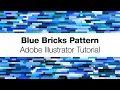 Adobe Illustrator Tutorial - Create a Blue Brick Design using the Randomill Plugin in Illustrator