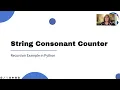 Consonant Count using Recursion in Python