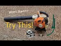 Stihl BG85 won t start New carb install Step by Step guide with explanations