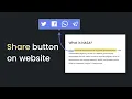 How To Add Share Button on Website Share Selected Text Using HTML CSS JavaScript