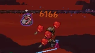Terraria 6000 damage shot early on Grey Zapinator