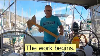 The work begins! Boatwork that is.