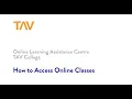 How to Access Online Classes - Fall 2020