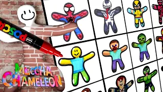 Speed Drawing 12 Types of "Meccha Chameleon" 
