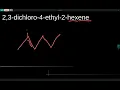 Drawing a line structure for 2 3-dichloro-3-ethyl-2-hexene