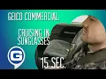 GEICO Gecko Commercial - Cruising In Sunglasses [15 Second Version]🦎🕶️📻⛰️ (2004)
