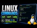 Introduction to Linux Command Extract Sort Find Unique Values using cut sort and uniq