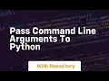 pass command line arguments to python