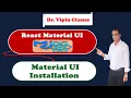 2 React Material UI Installation Dr Vipin Classes