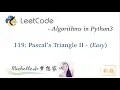 LeetCode in Python 119 Pascal s Triangle II - Michelle