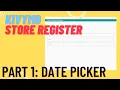 How to make Store Product Register with Part 1 Date Picker
