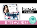 Editing Your Actor Business Card Template with Corjl