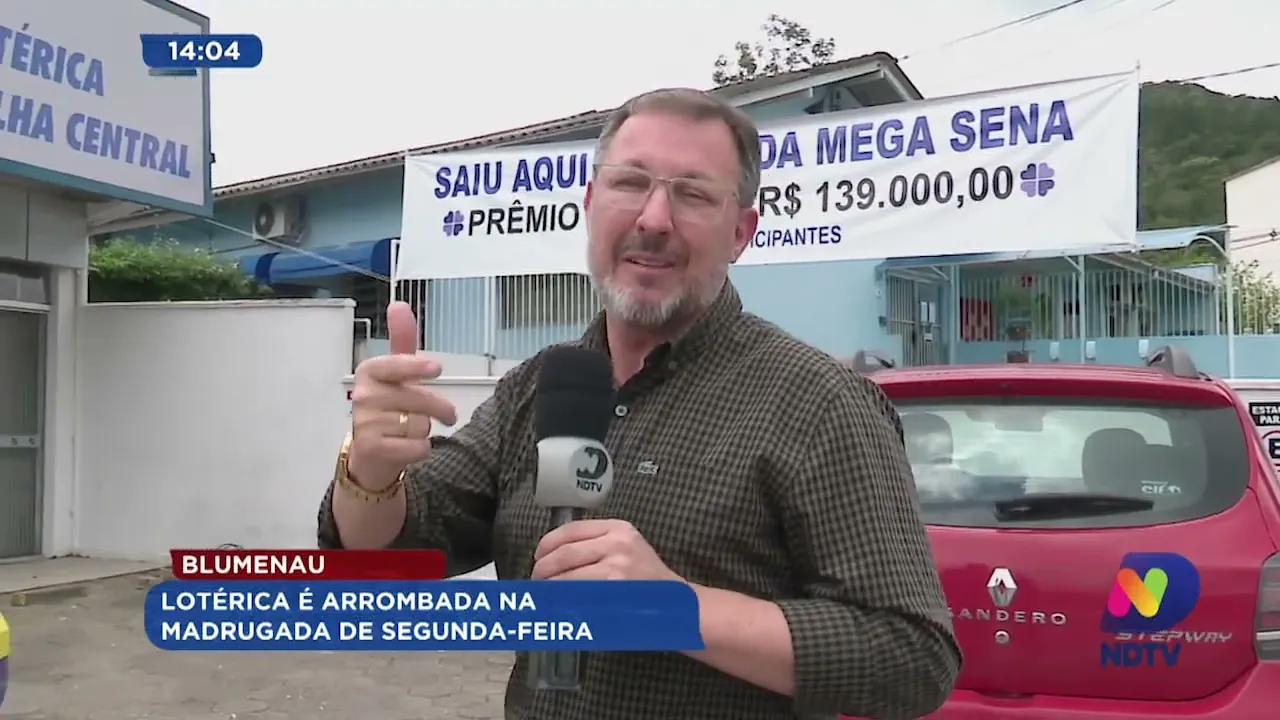 Blumenau: lotéricas é arrombada na madrugada de segunda-feira