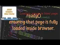 jQuery Tutorials - using jquery ready method to ensure page is completely loaded in browser