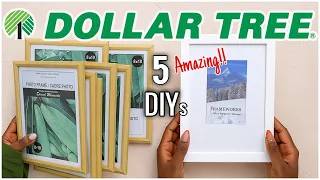 5 QUICK Dollar Tree DIY Home Decor Using Photo Frames Easy Budget-Friendly Crafts