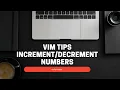 Shortcut for Increasing or decreasing numbers or alphabets in Vim nrformats
