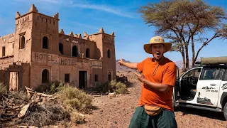 التخييم وسط صحراء المغربية.. اكتشفنا أوتيل مهجور وسط الصحراء! الرمال دفناتو‼️