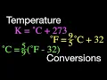 Temperature Conversions Kelvin Celsius and Fahrenheit