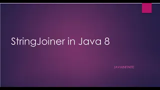 StringJoiner in Java 8 - With Examples