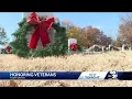 Fort Smith National Cemetery decorated in wreaths to honor veterans