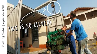 ENGINE OVERHAUL STARTS NOW! (+ ingenious DIY crane) — Sailing Yabá #62