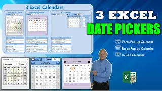 How To Add 3 Different Date Picker Calendars in Microsoft Excel [Free Download]