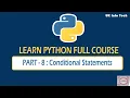 Conditional Statements PART 8 PYTHON TUTORIAL TAMIL CODERS