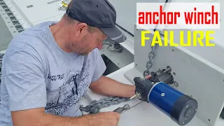 E184 – Anchor Winch Fails, Fire Show Thrills & 30-Knot Sail to the Marina!