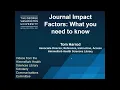 Journal Impact Factors What You Need to Know