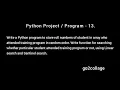 EP 13 Language Python Program Project I go2collage