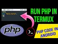 How To Run PHP in Termux Coding in Android
